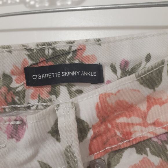 Nine West Jeans Women’s Floral Print Cigarette Skinny Ankle 12 - Picture 3 of 6